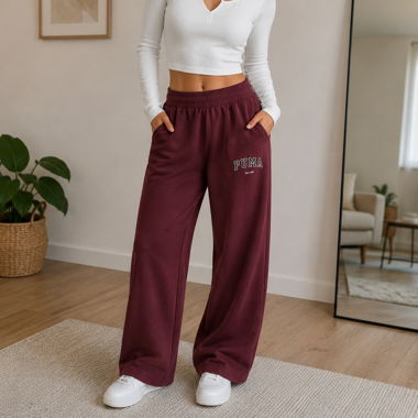 Burgundy PUMA Jogging Pants