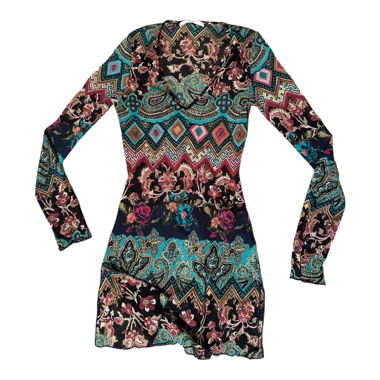 Preloved Xanata Graphic Print Mesh Longsleeve Top