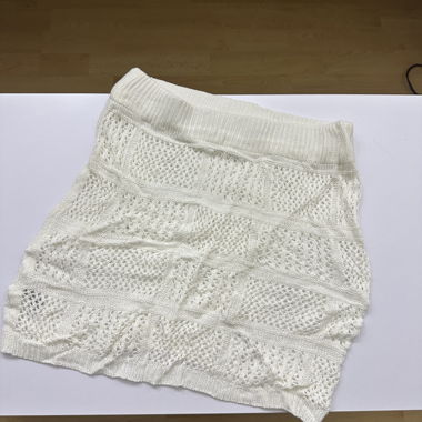 White Crochet Mini Skirt