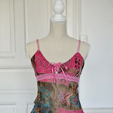 Mesh Top Schnürung Glitzer
