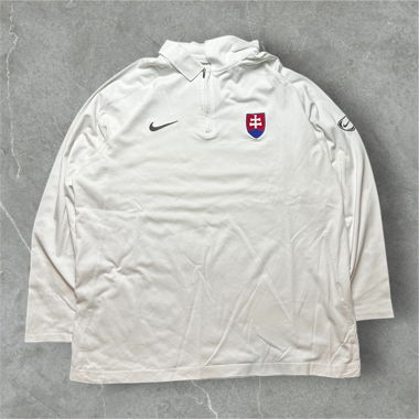 Nike white and red Slovakia polo shirt