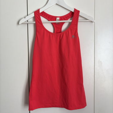 Débardeur sport rouge fluo