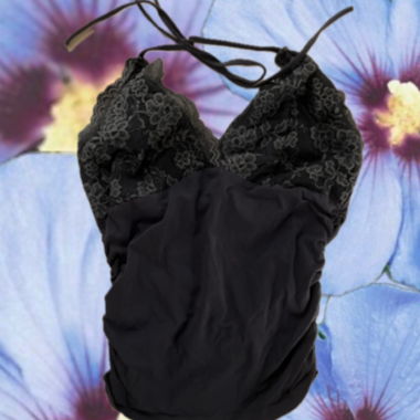 blaues spitzen top