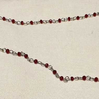 Urban Outfitters Red Crystal & Silver Necklace