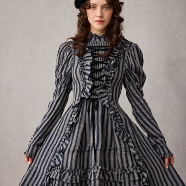 ELIZABETH 15 VICTORIAN LINEN DRESS