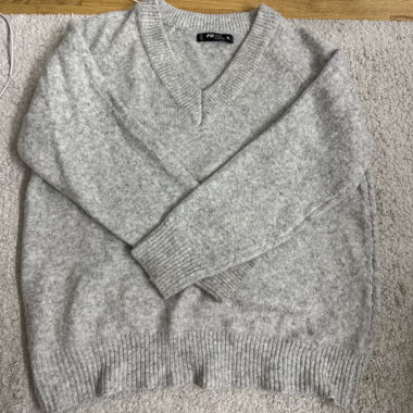 Pull col V style Stockholm gris 