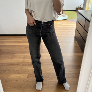 Jeans Levi’s Ribcage Straight grigio W27