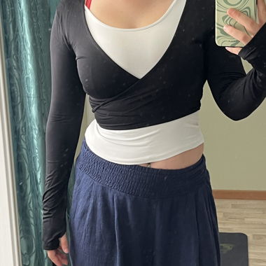 Two-piece top set black