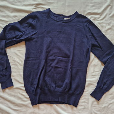 Pull en coton bleu marine