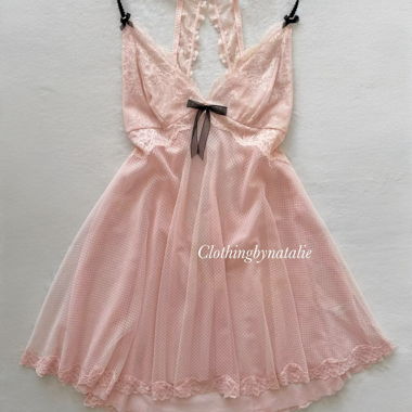 Babydoll in Rete Rosa Fatina Taglia M