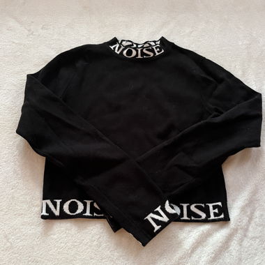 NOISE schwarzes Strickoberteil