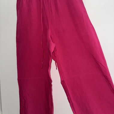 Pink linen trousers