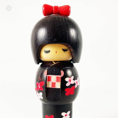 Japan Kokeshi Holzpuppe Vintage Handbemalt Modern