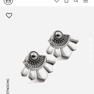 Orecchini etnici fan in argento Nove25
