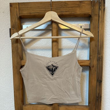 Crop top beige 