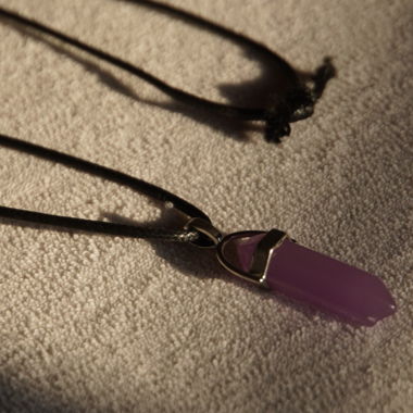 Necklace with crystal stone pendant