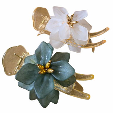 Pinces à cheveux griffe florales
