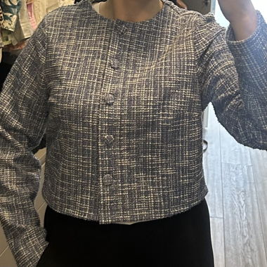Kurzjacke im Tweed-Stil