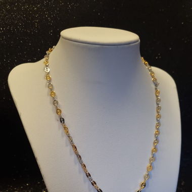 Collana bicolore in acciaio