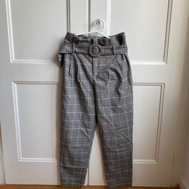 Black and White Checkered Pants Bershka