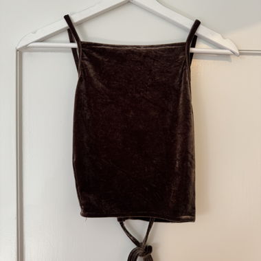 Croptop in Samt