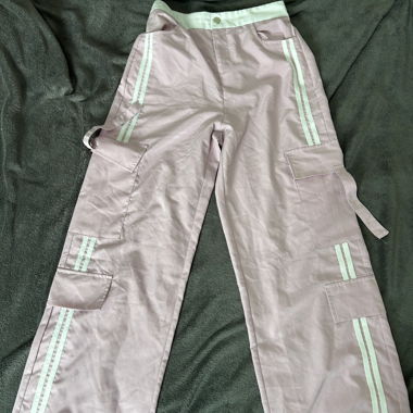 Pink Cargo Pants with Pockets