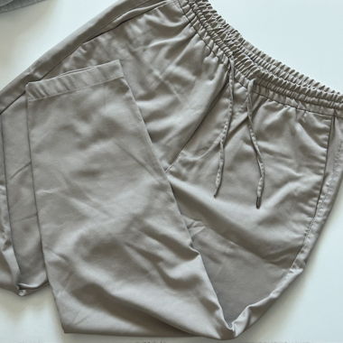 Beige Stoffhose