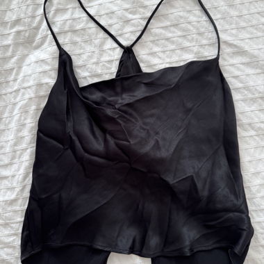 Top Camisole in Satin Nero Zara