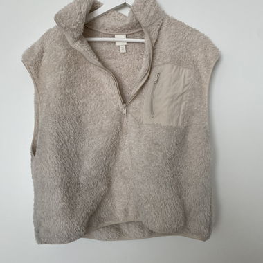 Gilet in pile con zip