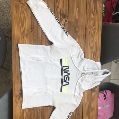 Sweat à capuche NASA blanc