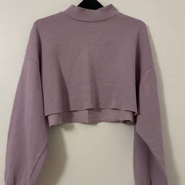 Sweat-shirt court lilas