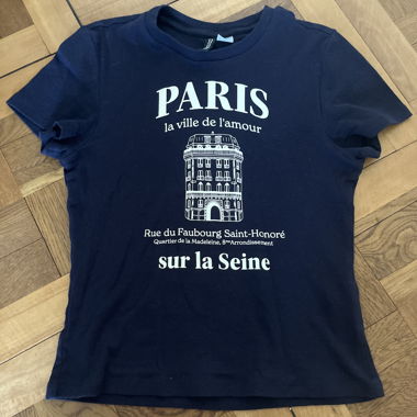 T-shirt Parigi blu navy