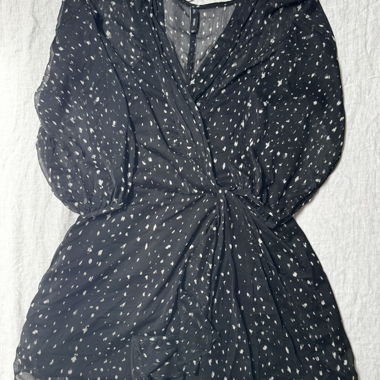Black wrap blouse