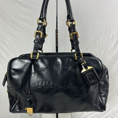 Prada Leder-Handtasche schwarz