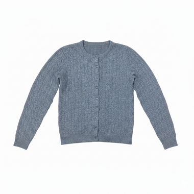 Cardigan grigio in maglia