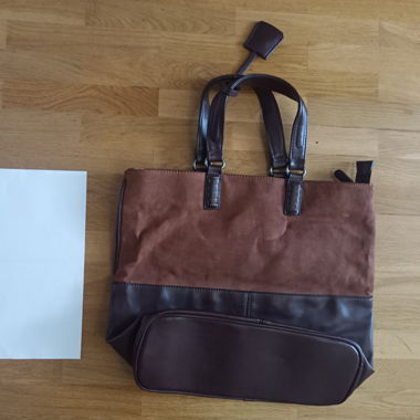 Braune Wildlederoptik Tasche