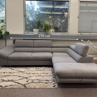 Corner sofa with adjustable cushions incl. delivery