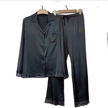 Pyjama satin noir