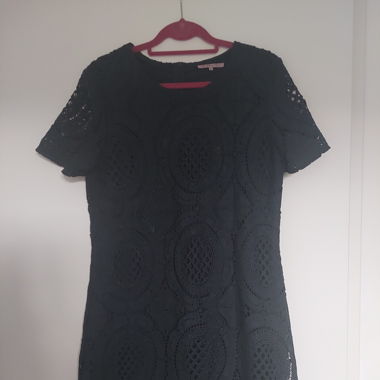 Robe effet crochet noir