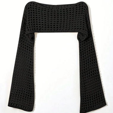 Haut noir en crochet