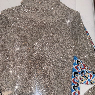 Sequin Top with Turtleneck