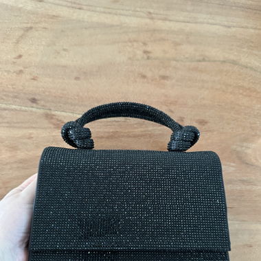 Zara glitzer Abenddtasche schwarz