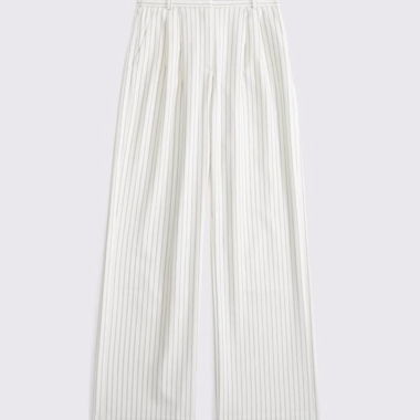Abercrombie Sloane White Pinstripe Tailored Pants