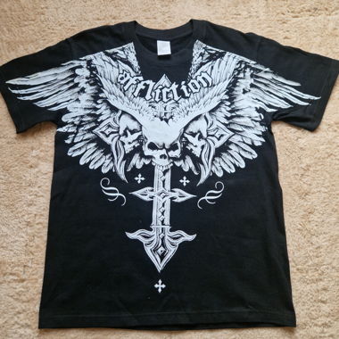 Black graphic T-shirt