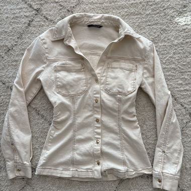 Chemise en jean pour dames beige