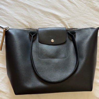 Longchamp Le Pliage in pelle nera