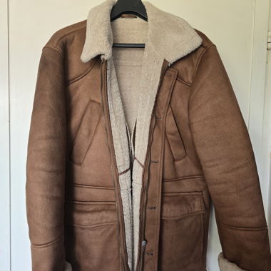 Cappotto in pelle rigirata