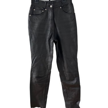 Dunkelbraune Lederhose