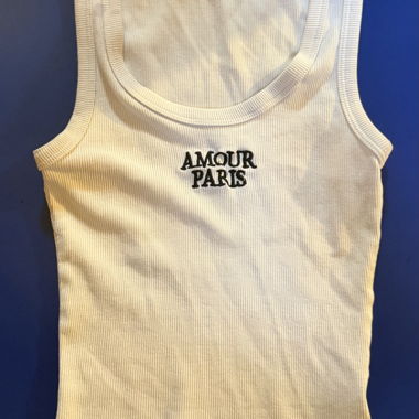 Top a Canotta Rigato AMOUR PARIS