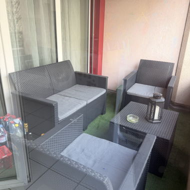 Set salotto da esterno in rattan sintetico